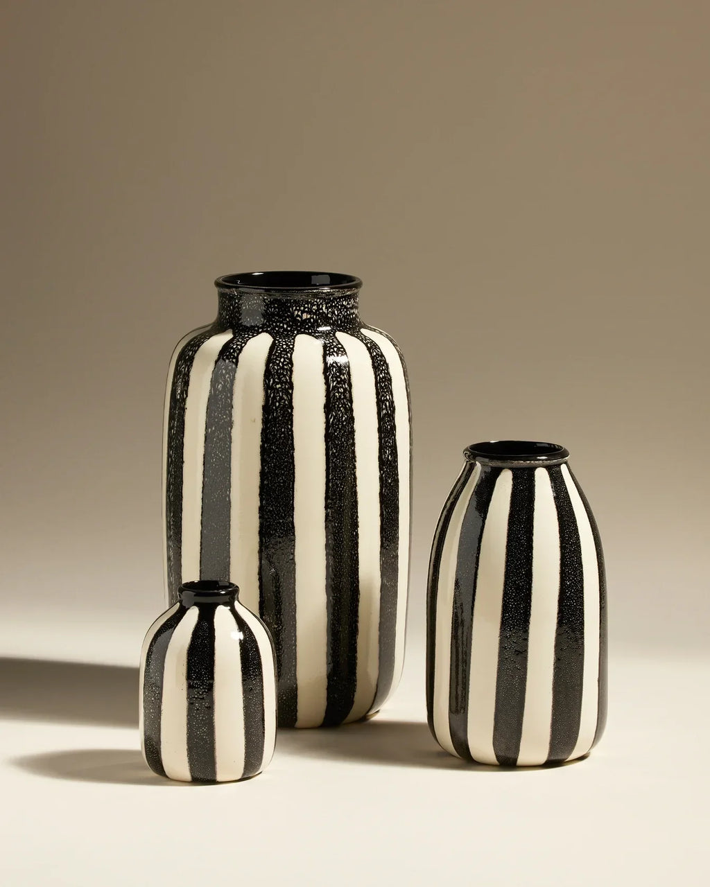 Vase Rayures noir et blanc Riviera – décoration Vianomade