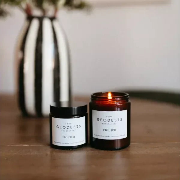 Bougie parfumée Figuier Geodesis ambrée – ambiance Vianomade