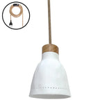Suspension blanche en céramique et bois Esprit Nature – décoration Vianomade