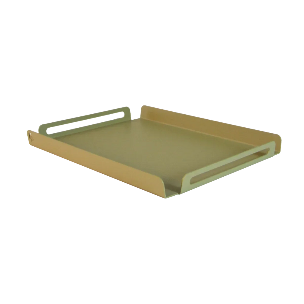 Plateau Félix vert kaki en métal – décoration intérieure Vianomade