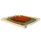 Plateaux empilés Félix en bois coloré, design Vianomade pour intérieur raffiné